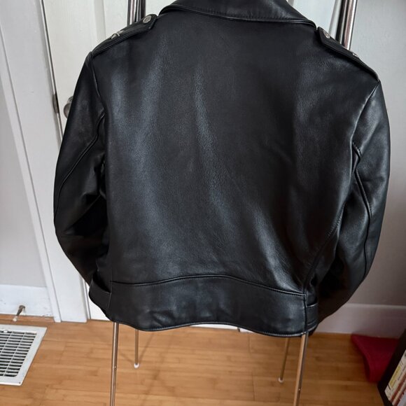Schott NYC Perfecto Cropped Lambskin Leather Jacket - Model 218W - size XL - Picture 4 of 9